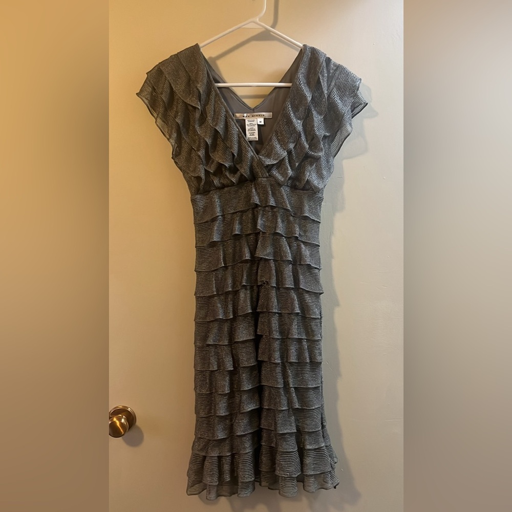 Silver party or cocktail dress